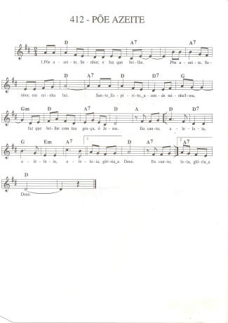 Catholic Church Music (Músicas Católicas) Põe Azeite score for Keyboard