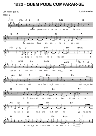 Catholic Church Music (Músicas Católicas) Quem Pode Comparar-se score for Keyboard