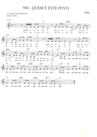 Catholic Church Music (Músicas Católicas) Quem é Este Povo score for Keyboard