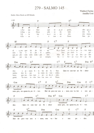 Catholic Church Music (Músicas Católicas) Salmo 145 score for Keyboard