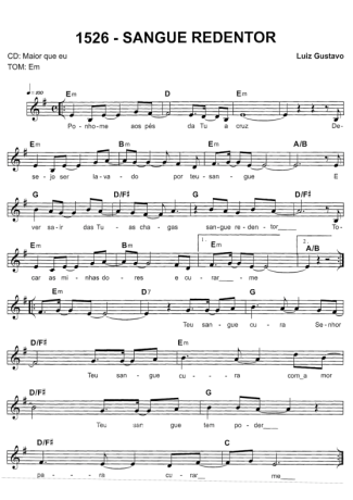 Catholic Church Music (Músicas Católicas) Sangue Redentor score for Keyboard