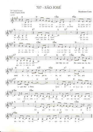 Catholic Church Music (Músicas Católicas) São José score for Keyboard