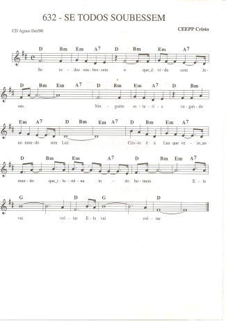 Catholic Church Music (Músicas Católicas) Se Todos Soubessem score for Keyboard
