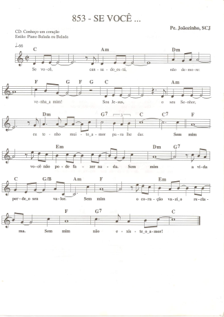 Catholic Church Music (Músicas Católicas) Se Você score for Keyboard
