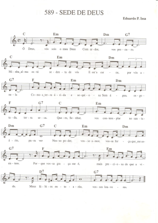 Catholic Church Music (Músicas Católicas) Sede de Deus score for Keyboard