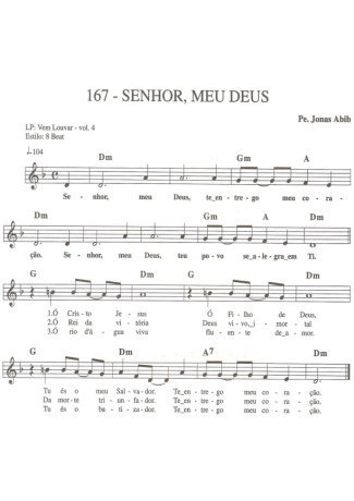 Catholic Church Music (Músicas Católicas) Senhor Meu Deus score for Keyboard