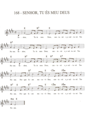 Catholic Church Music (Músicas Católicas) Senhor Tu És Meu Deus score for Keyboard