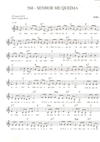 Catholic Church Music (Músicas Católicas) Senhor me Queima score for Keyboard