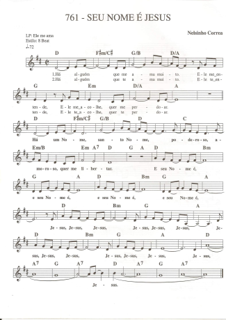 Catholic Church Music (Músicas Católicas) Seu Nome É Jesus 2 score for Keyboard