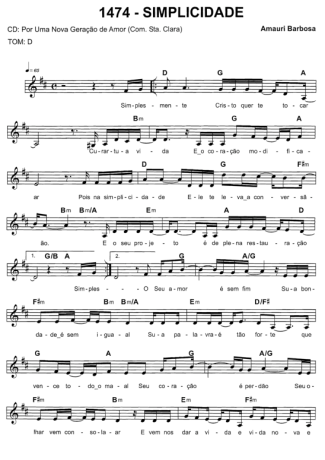 Catholic Church Music (Músicas Católicas) Simplicidade score for Keyboard