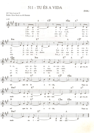 Catholic Church Music (Músicas Católicas) Tu És a Vida score for Keyboard