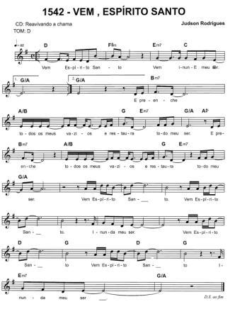 Catholic Church Music (Músicas Católicas) Vem Espírito Santo score for Keyboard