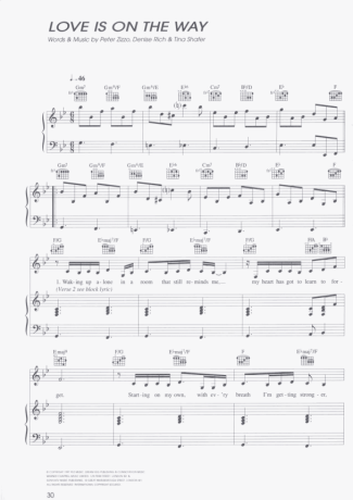 Céline Dion Love Is On The Way score for Piano