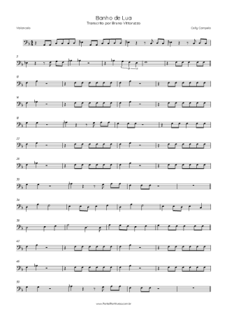 Celly Campello Banho De Lua score for Cello