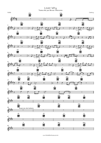 Century Lover Why score for Acoustic Guitar