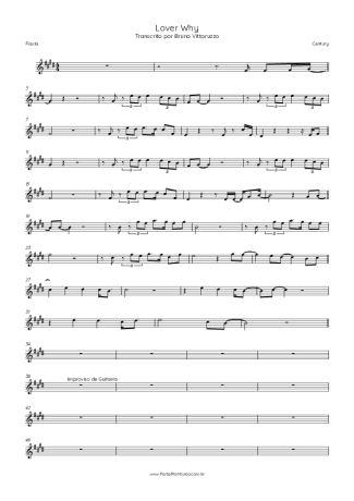 Century Lover Why score for Flute