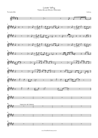 Century Lover Why score for Trumpet