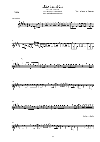 César Menotti e Fabiano Bão Tamém score for Harmonica