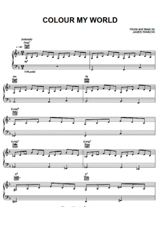 Chicago Colour My World score for Piano