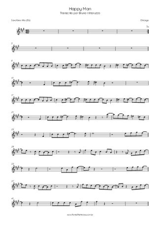 Chicago Happy Man score for Alto Saxophone