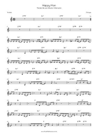 Chicago Happy Man score for Keyboard