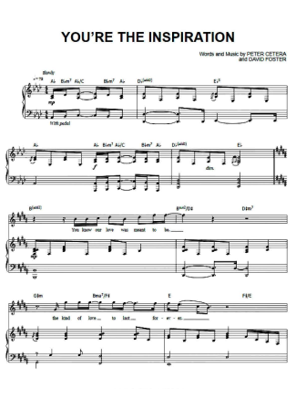 Chicago You're The Inspiration score for Piano