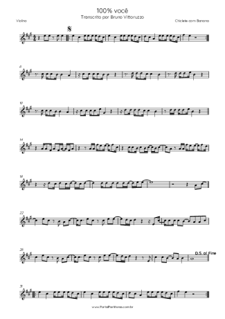 Chiclete com Banana 100 Por Cento Você score for Violin
