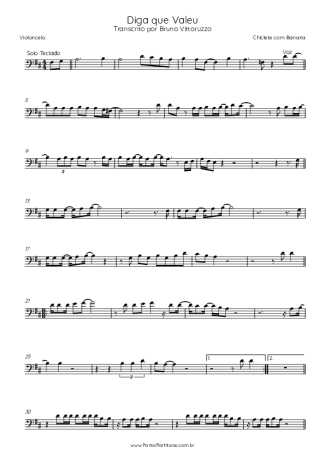 Chiclete com Banana  score for Cello