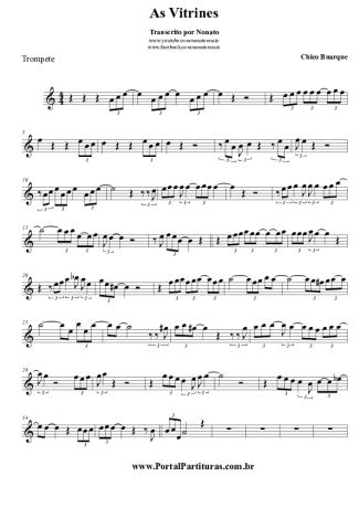 Chico Buarque As Vitrines score for Trumpet