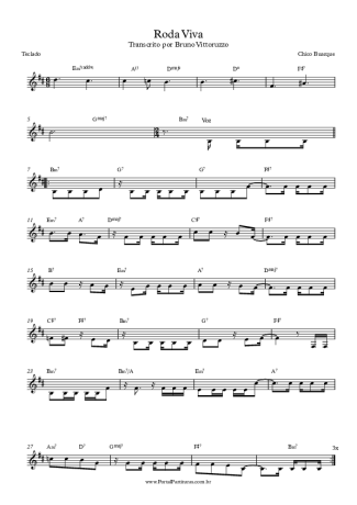 Chico Buarque Roda Viva score for Keyboard