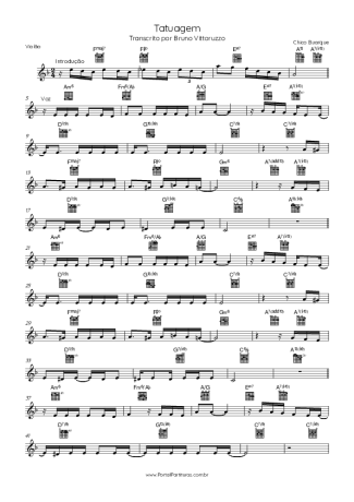 Chico Buarque Tatuagem score for Acoustic Guitar