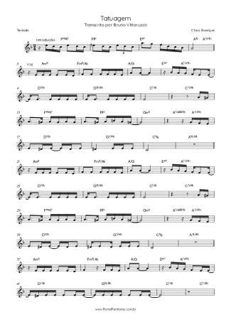 Chico Buarque Tatuagem score for Keyboard