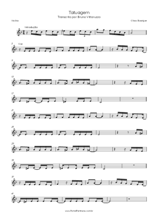 Chico Buarque Tatuagem score for Violin