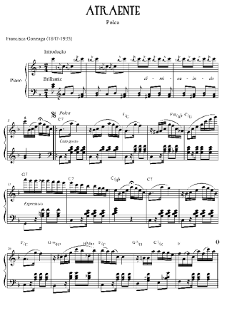 Chiquinha Gonzaga Atraente score for Piano