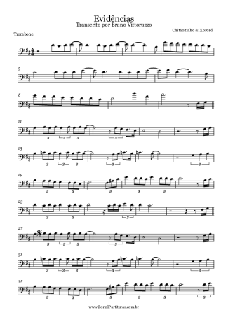 Chitãozinho e Xororó Evidências score for Trombone