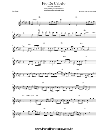 Chitãozinho e Xororó Fio De Cabelo score for Keyboard