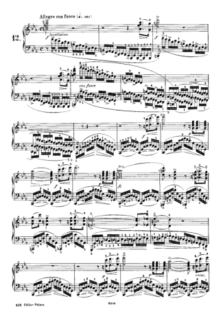 Chopin Étude 12 Op. 10 score for Piano