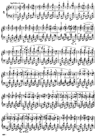 Chopin Étude 4 Op. 25 score for Piano