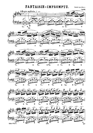 Chopin Fantaisie-Impromptu score for Piano