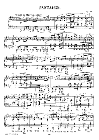 Chopin Fantaisie Op. 49 score for Piano