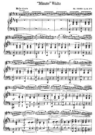 Chopin Minute Waltz score for Violin