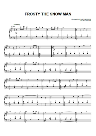 Christmas Songs (Temas Natalinos) Frosty The Snow Man score for Piano