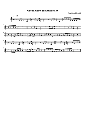 Christmas Songs (Temas Natalinos) Green Grow The Rushes O score for Piano