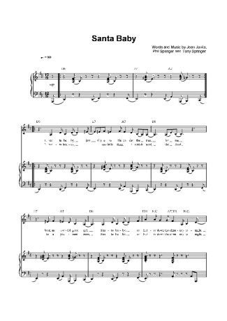 Christmas Songs (Temas Natalinos) Santa Baby score for Piano