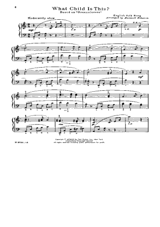 Christmas Songs (Temas Natalinos) What Child Is This_ score for Piano
