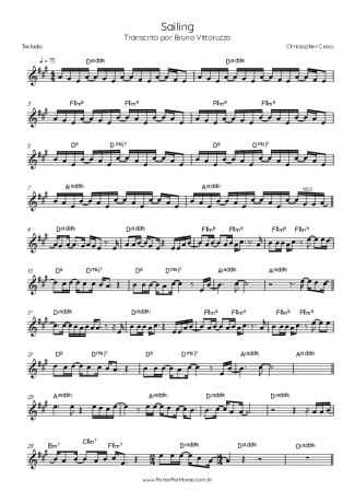 Christopher Cross Sailing score for Keyboard