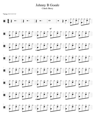 Chuck Berry  score for Drums
