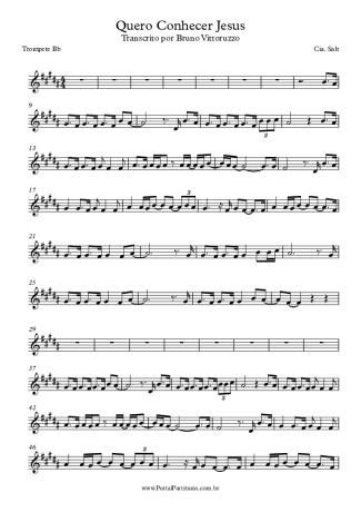 Cia Salt Quero Conhecer Jesus score for Trumpet