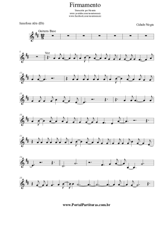 Cidade Negra Firmamento score for Alto Saxophone