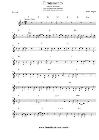 Cidade Negra Firmamento score for Keyboard